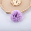 Chouchou mignon en fausse fourrure de lapin de couleur violet clair éclatant - Violet