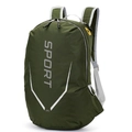 Dunkelgrüner 20L leichter Fahrradrucksack mit Wabenstruktur und Sport-Logo - Armeegrün
