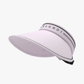 Light purple sun visor hat with wide brim and GlandI logo ribbon for outdoor UV protection - Adjustable / Purple