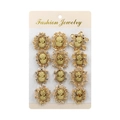 12-Piece KC Gold Cameo Portrait Brooch (KC Gold Cameo Small Card)