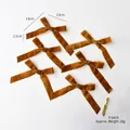 Set of 6 brown velvet bows for Christmas tree decoration and DIY gift wrapping - 2.5cm Light Coffee / 6 Pack
