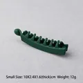 Matte dark green banana hair clip in small size for elegant half-up hairstyle styling - Small / Green