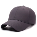 Gorra de béisbol unisex gris carbón con diseño clásico de 6 paneles y visera curvada - Ajustable / gris oscuro