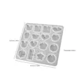 16-in-1 translucent silicone mold for DIY resin earrings and pendants with geometry shapes - 16-In-1 Pendant Silicone Mold