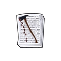 The Shining inspired bloody axe enamel pin with Jack Torrance's manuscript slogan - Qhxz3314