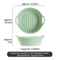 8.5 inch apple green ceramic air fryer bowl with handles and 650ml capacity - Apple Green 8.5 Inch Round Bowl