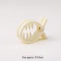 Creamy white matte small claw clip for high ponytail with 5x3.5cm size dimension - 5*3.5cm / Linear Creamy White