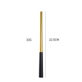 Minimalist black and gold 304 stainless steel chopsticks, 22.5cm long and 32g weight - Black Gold Chopsticks