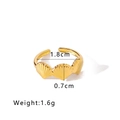 Détail de la bague coquillage étoile de mer en or 18K, diamètre 1,8cm et poids de 1,6g - Ouvert Réglable / Style de Rangée de Coquilles Saint-Jacques (NB-R2023142)
