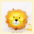 Cartoon lion shaped foil balloon for kids party decoration, size 53x57cm orange finish - SL Korean Lion Head