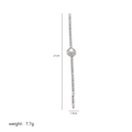Funkelndes silbernes Mondarmband mit Volldiamant-Pavé, Länge 21 cm, Gewicht 7,7 g - Silber