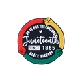 Perla in silicone nero Juneteenth per catenelle ciuccio con design Do It For The Culture - Stile Distintivo Commemorativo Juneteenth (1865)
