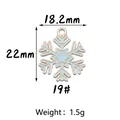 Light blue enamel snowflake pendant in gold alloy with 18.2mm by 22mm dimensions - 19#(Blue) Snowflake