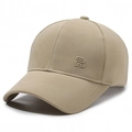Klassische khakifarbene Baseballkappe mit hochwertigem 3D-R-Logo-Stick auf Textilgewebe - Verstellbar / Khaki