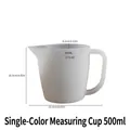 500ml translucent silicone mixing cup with measurement markings and handle for DIY resin - 500ml Single Grid