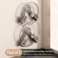 Set of 2 gun grey suction cup rotating pot lid holders in durable stainless steel - 2 Pcs/Set / Gunmetal