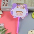 Cute purple cartoon sheep pen with a creative fan-shaped top for student stationery - Cartoon Baby Purple