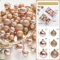 Set di 26 palline di Natale oro rosa, opache e lucide, in una scatola regalo - Set di 26 / Oro rosa