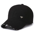 Herren Winter-Thermo-Baseballkappe mit Ohrenschutz und weißem SPORT-Schriftzug - Verstellbar / Schwarz