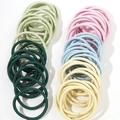 Elastic hair bands in pastel green pink and blue nylon fabric for women hair ties - Random Candy Colors