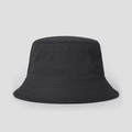 Close-up of black cotton bucket hat with detailed stitching on the reinforced brim - M (56-58cm) / Black