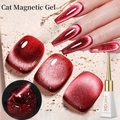 XEIJAYI red cat eye magnetic gel polish in a 10ml bottle with gloss finish - Blood Red Cat Eye