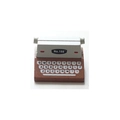Miniature retro typewriter photo holder No.188 with classic keyboard for desk display - Typewriter - Brown
