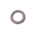 Detail of durable frosted light purple spiral phone cord hair tie for high elastic ponytail - Matte Grey Purple