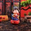 Detail of Q-style Tang Dynasty maiden figurine in a traditional Chinese room scene - -37 Dancing*small / Ancient Style Ornament Series