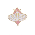 C1861-1 White Pink Celtic Knot Moth