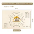 Food-grade silicone baking mat with measurements, 60x40cm beige pastry kneading mat - Shiba Inu Plane Kneading Mat 60x40cm