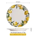 11 inch ceramic dinner plate with lemon pattern and 27.6cm diameter for steaks - Lemon (11 Inch)