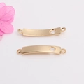 14k gold-filled polished metal connector with cross cutout for DIY jewelry making - Clover - 14k Gold