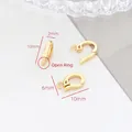 Detailansicht der vergoldeten Schmuckverschlüsse mit Zirkonia und 10mm Binderingen - Stil 1 Gold (Offener Ring)