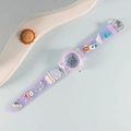 Purple translucent children's quartz watch with 3D astronaut and rocket strap - Astronaut / Purple