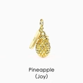 Pendentif ananas doré avec breloque Joy pour bijoux et colliers de fruits tropicaux - Ananas (Joie)