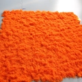 Thick artificial orange fiber moss grass turf for landscape decoration and diy crafts - 1m x 1m / Orange