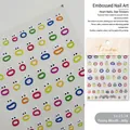 3D colorful funny monster mouth nail art stickers with embossed jelly texture - to253