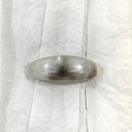 Minimalist silver rectangular hair clip featuring a brushed metal texture and sleek finish - 4# Silver (Striped Oval)