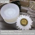 Stampo in silicone a girasole per sapone e resina, dimensioni 7x7x2cm e modello 17-456 - Stile 1 con foro - Trasparente