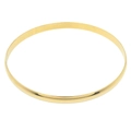 Minimalist gold-plated stainless steel bangle with a polished high-shine finish - Inner Diameter 60mm / Gold (Single)