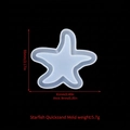 Starfish shaped silicone quicksand mold for DIY crystal epoxy resin jewelry pendants - Starfish Quicksand Mold LS#29