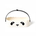 Panda-shaped multi-functional makeup brush cleaning box in creamy white finish - Panda White