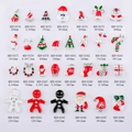 28-teiliges Set Weihnachtsanhänger aus Legierung mit Schneemann für DIY Nailart Schmuck - Rotes Haus Stil (9370) / Silber