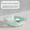Faltbares Waschbecken in Matchagrün, transparentes Silikondesign für unterwegs - Mittel / Matcha-Grün