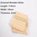 114mm serrated natural wood sticks for DIY crafts bundle with 10mm width and 2mm thickness - Natural Serrated Stick 114mm*10mm*2mm / 50 Pcs/Bundle