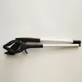Foldable aluminum trash picker tool with black ergonomic handle and claw grip - Standard Pack / Black