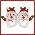 Festive Santa Claus felt glasses for Christmas parties with red glitter and white details - Santa Claus