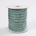 Teal green glitter ribbon roll 1cm wide with metallic finish for DIY and gift packing - 05 Light Blue