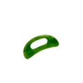 Green resin guasha massage board in crescent shape with handle hole for body relaxation - Small / Dark Green